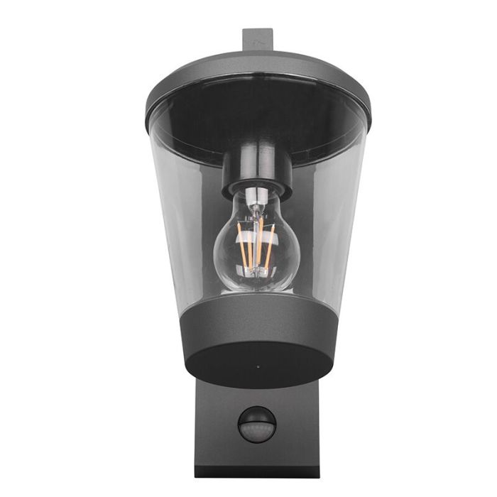 Moderne buitenlamp met bewegingssensor Kerstin, antraciet, aluminium, IP44