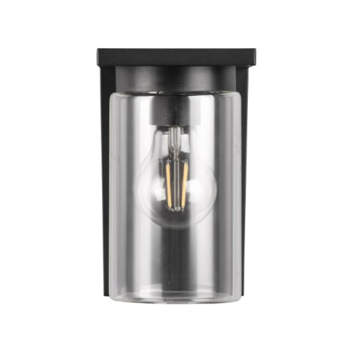 Zwarte buiten wandlamp met schemersensor modern, Yves, IP44