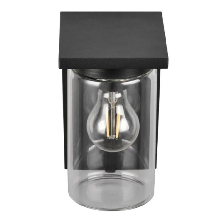 Zwarte buiten wandlamp met schemersensor modern, Yves, IP44