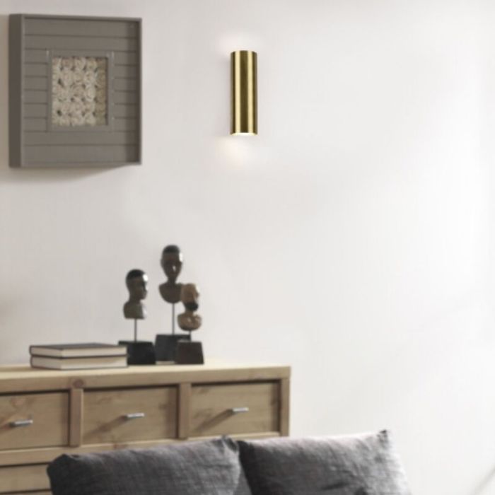 Bronzen up down wandlamp modern, Kaso