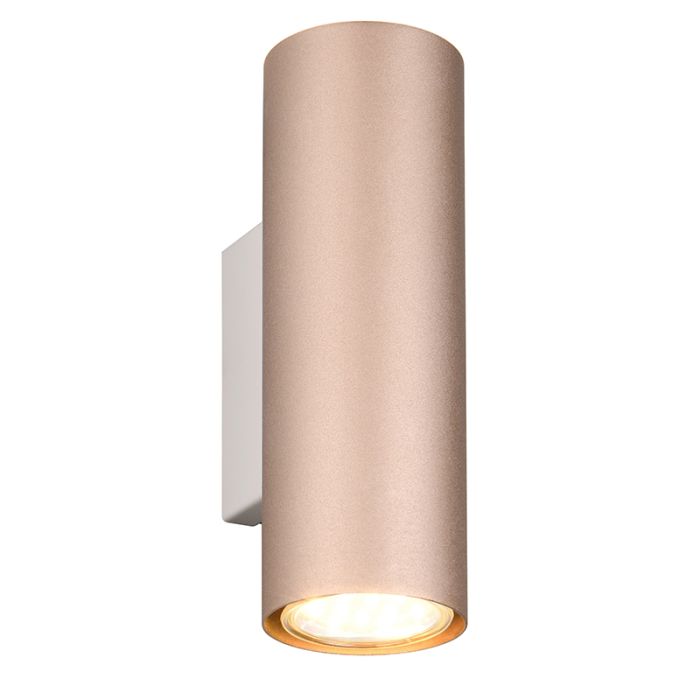 Bruine up down wandlamp modern, Kaso