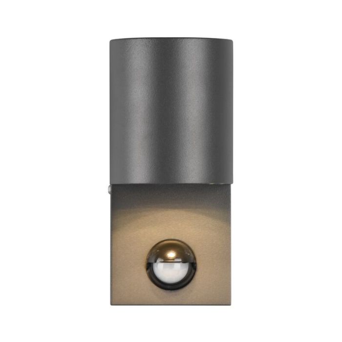 Antraciete buitenlamp met bewegingssensor Laurien, aluminium, modern, IP44