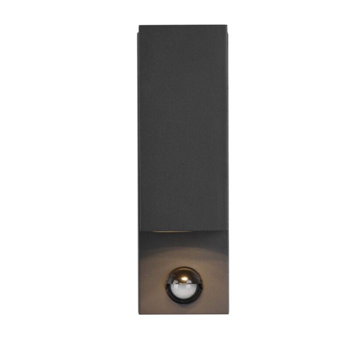 Antraciete buitenlamp met bewegingssensor Laurien, aluminium, modern, IP44