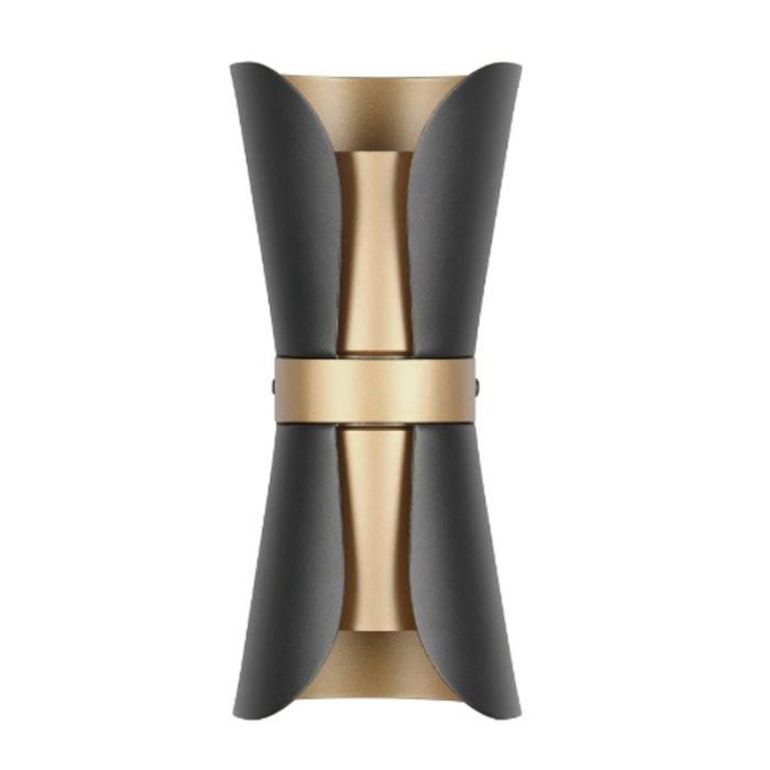 Zwarte wandlamp design, Suad, met schakelaar