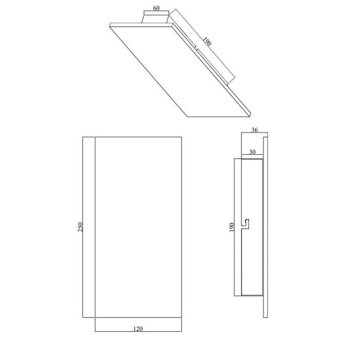 Moderne wandlamp Faisal, zwart, 9w geintegreerd LED