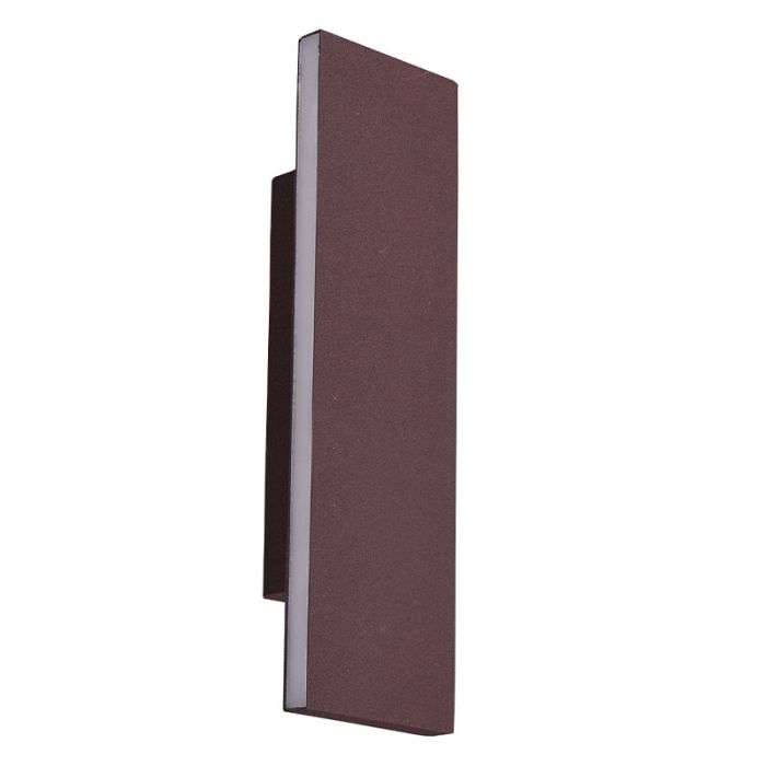 Roestkleurige up down wandlamp Coscon, metaal, modern, 6 watt