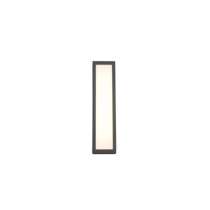 Moderne buiten wandlamp Tessy, antraciet, met warm wit LED licht