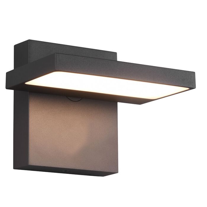 Moderne buiten wandlamp Tabita, antaciet, 3000K warm wit