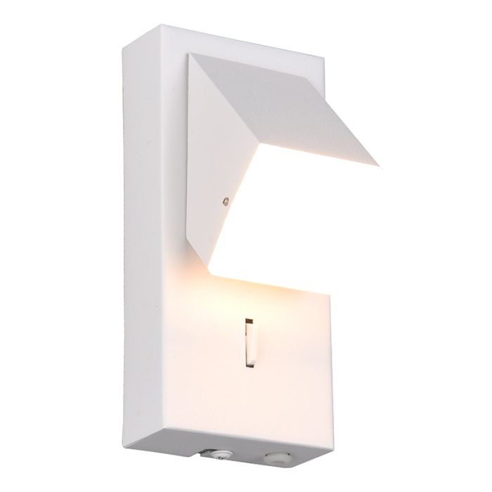 Witte wandlamp modern, Lok, 3W, 3000K LED
