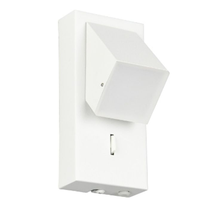 Witte wandlamp modern, Lok, 3W, 3000K LED