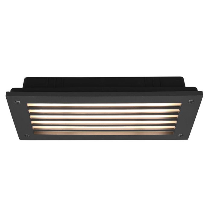 Moderne buitenlamp Teoman, antraciet, warm wit LED licht