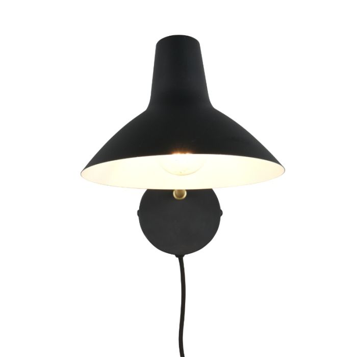 Zwarte wandlamp klassiek, Merit