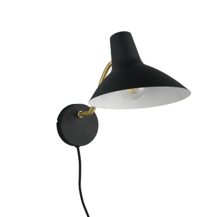 Zwarte wandlamp klassiek, Merit