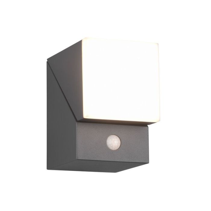 Antraciete buitenlamp met bewegingssensor Liron, aluminium, modern, 7w, 3000K LED