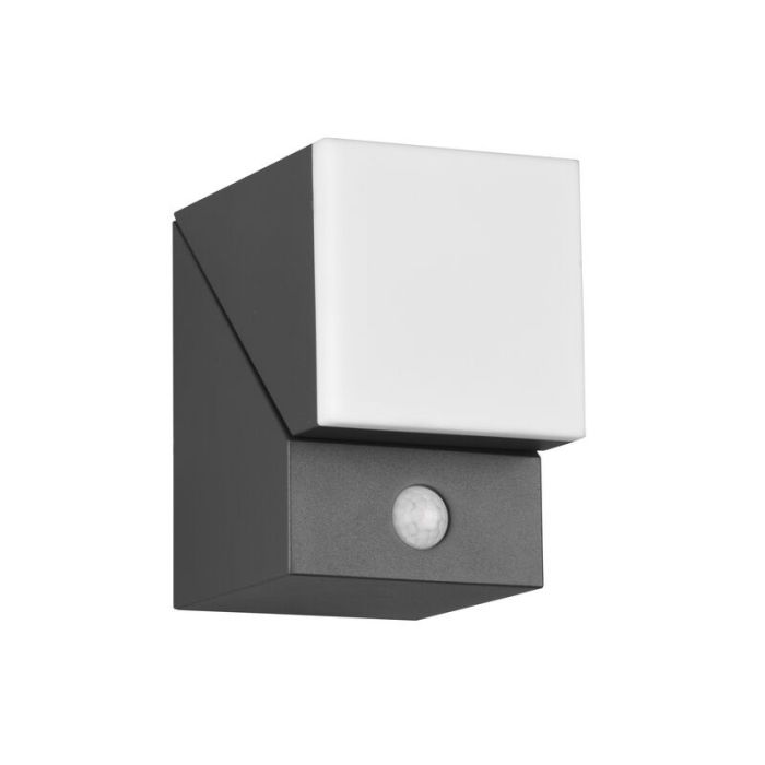 Antraciete buitenlamp met bewegingssensor Liron, aluminium, modern, 7w, 3000K LED