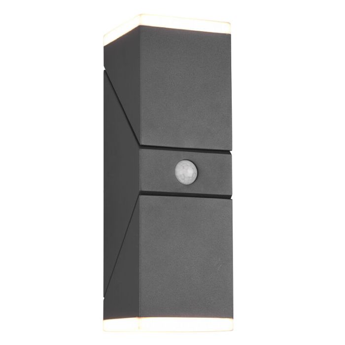 Antraciete buitenlamp met bewegingssensor Liron, aluminium, modern, 7w, 3000K LED