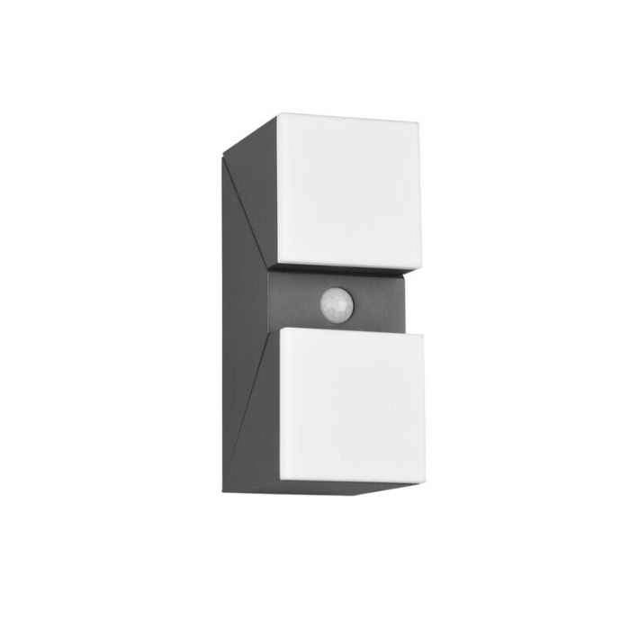 Antraciete buitenlamp met bewegingssensor Liron, aluminium, modern, 7w, 3000K LED
