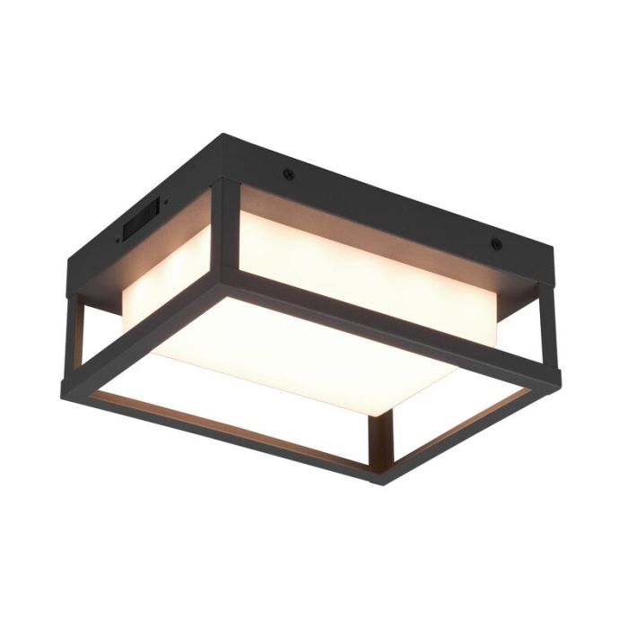 Antraciete buitenlamp Rolina, metaal, 10w, warm tot koud wit verstelbare LED