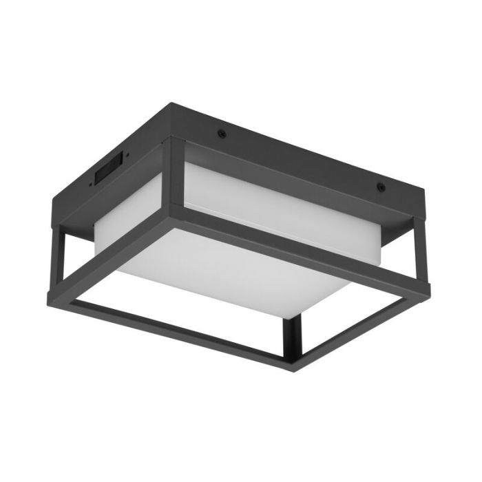 Antraciete buitenlamp Rolina, metaal, 10w, warm tot koud wit verstelbare LED