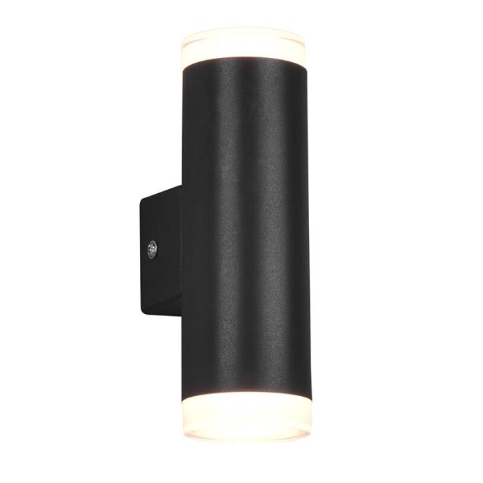 Moderne wandlamp Spjald, zwart, kunststof, geïntegreerde LED