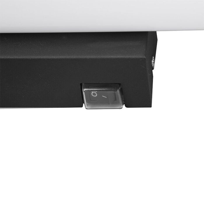 Moderne wandlamp Staby, zwart, metaal, geïntegreerde LED