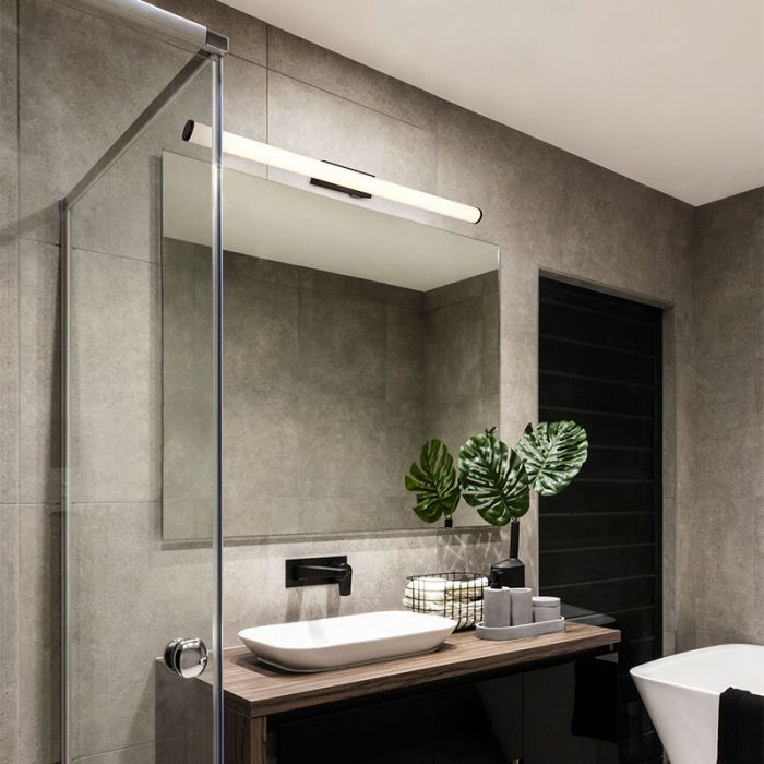Moderne wandlamp Staby, zwart, metaal, geïntegreerde LED