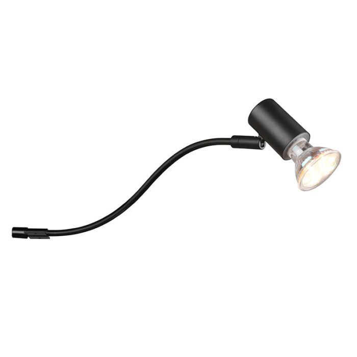 Moderne wandlamp Martika, zwart, metaal, IP44