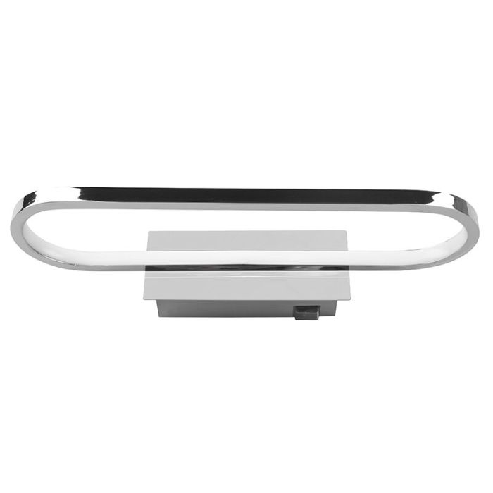 Moderne wandlamp Martin, chroom, metaal, geïntegreerde LED