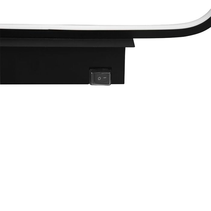 Moderne wandlamp Martin, zwart, metaal, geïntegreerde LED