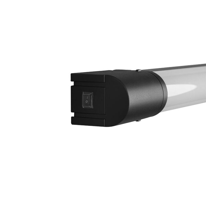 Moderne wandlamp Bernou, zwart, kunststof, geïntegreerde LED