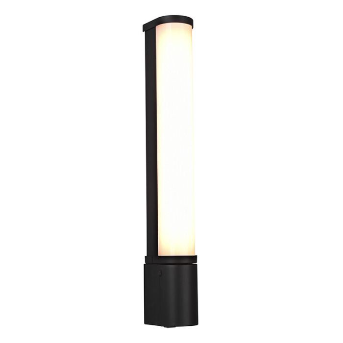 Moderne wandlamp Bernou, zwart, kunststof, geïntegreerde LED