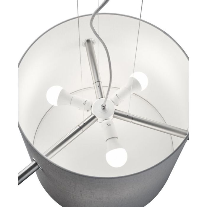 Nikkelen hanglamp Myke, metaal