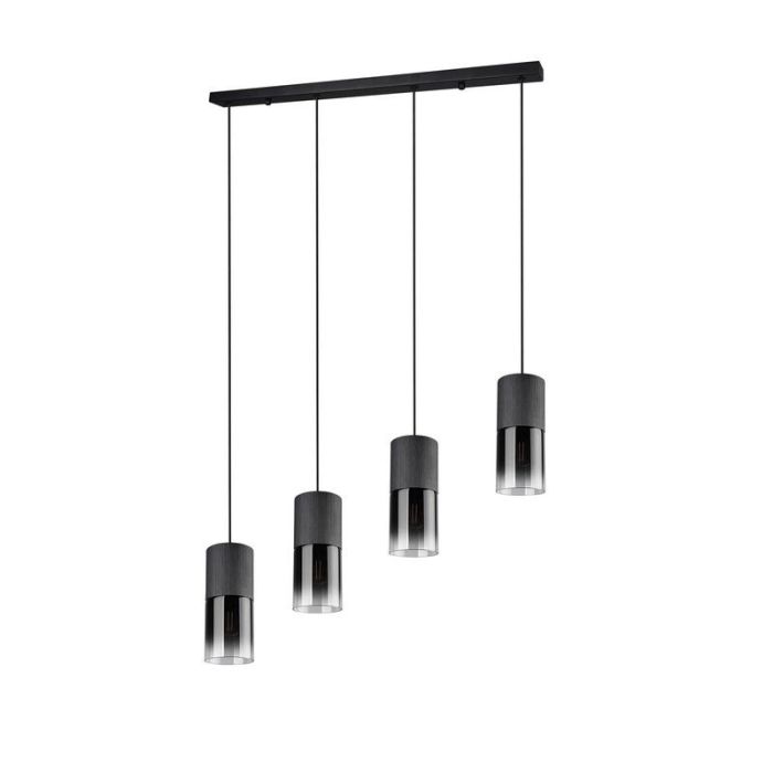 Zwarte hanglamp Amadi, metaal, modern