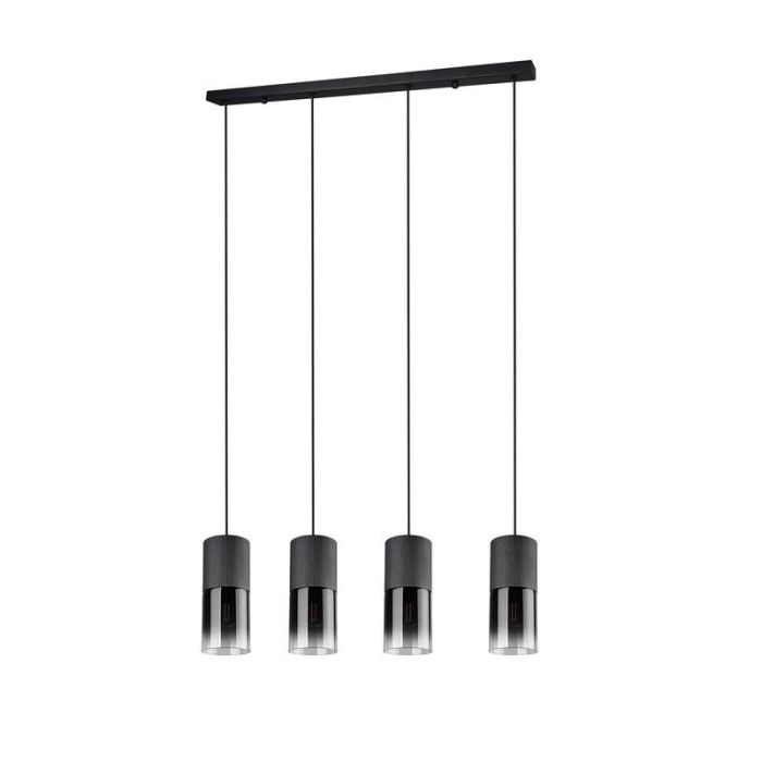 Zwarte hanglamp Amadi, metaal, modern