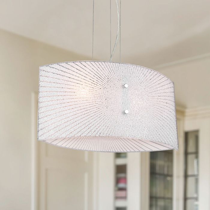Chromen hanglamp Quinten, metaal