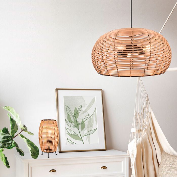 Rotan hanglamp bruin, Nesrine