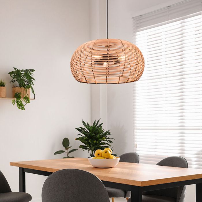 Rotan hanglamp bruin, Nesrine