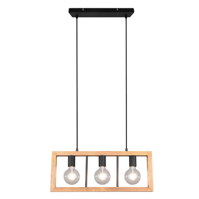 Vintage hanglamp Rafiq, zwart, metaal