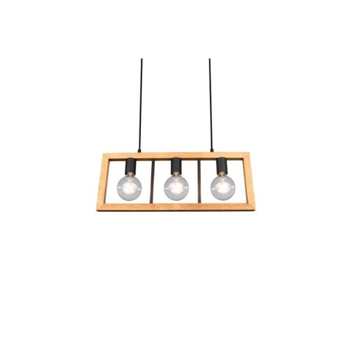 Vintage hanglamp Rafiq, zwart, metaal