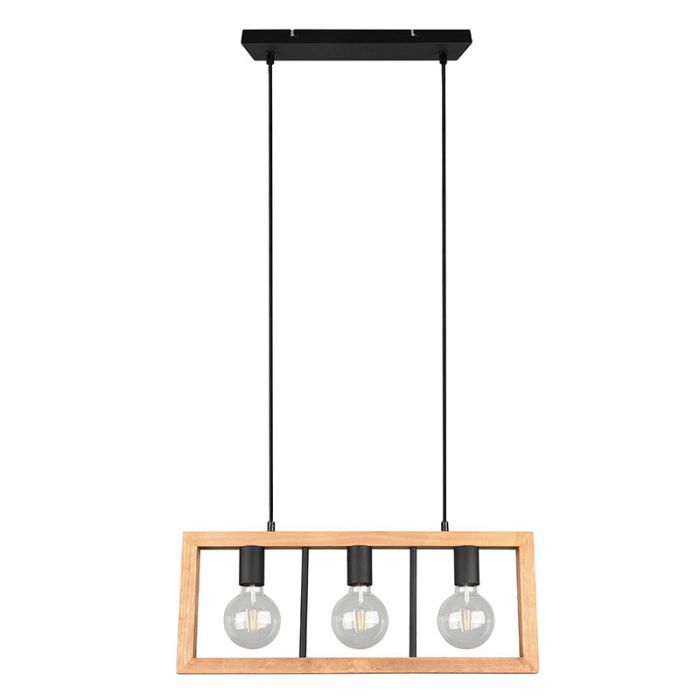 Vintage hanglamp Rafiq, zwart, metaal