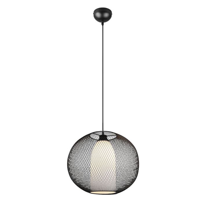 Moderne hanglamp Mariko, zwart, metaal