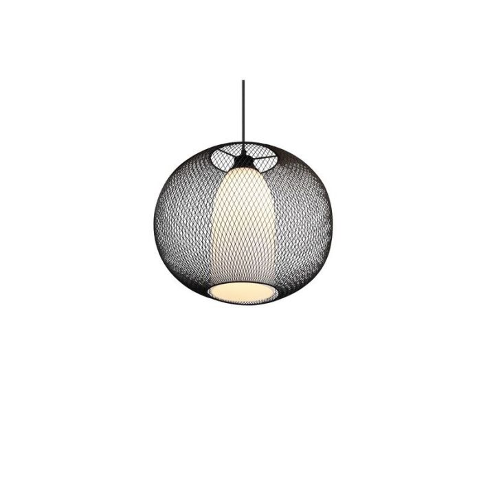 Moderne hanglamp Mariko, zwart, metaal