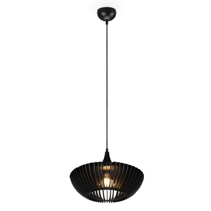 Houten hanglamp zwart, Mirjan
