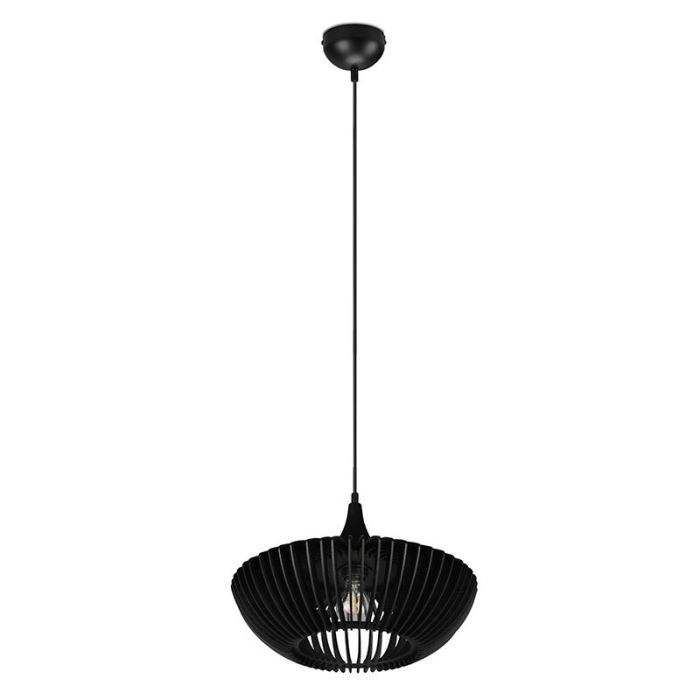 Houten hanglamp zwart, Mirjan