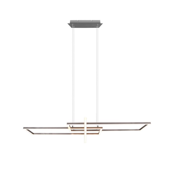 Moderne hanglamp Hatun, Nikkel, incl. LED, warm wit