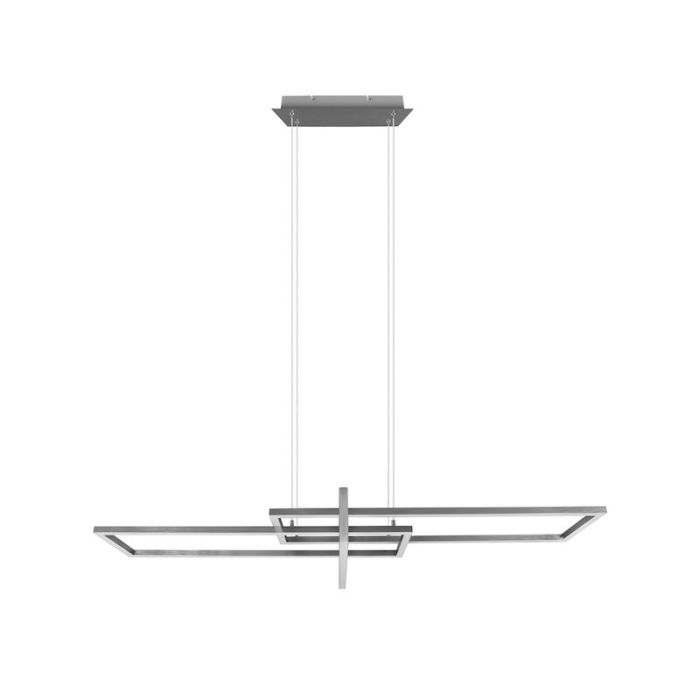 Moderne hanglamp Hatun, Nikkel, incl. LED, warm wit