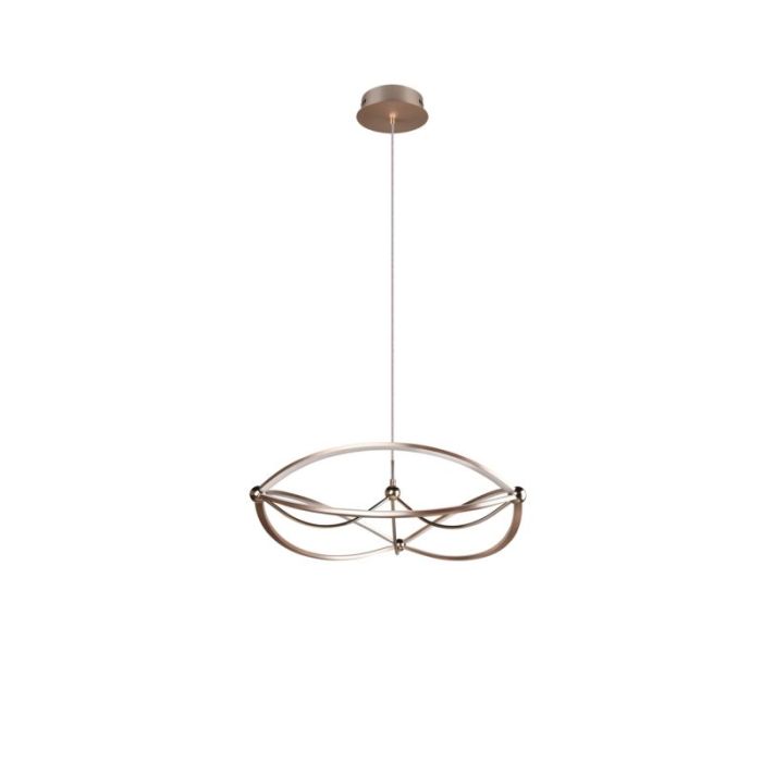 Moderne hanglamp Remy, messing, 42w geintegreerd LED