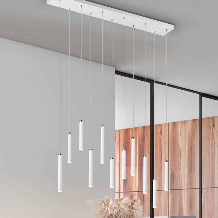 Moderne hanglamp Jessamy, wit, 2,5w geintegreerd LED