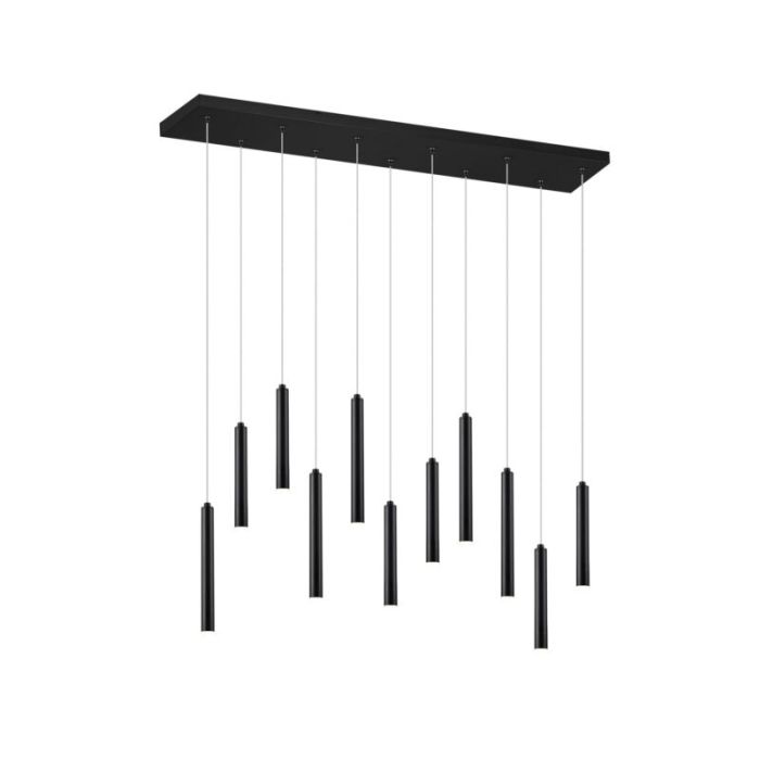 Moderne hanglamp Jessamy, zwart, 2,5w geintegreerd LED