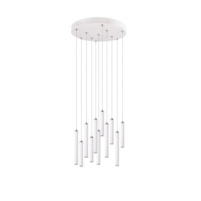 Moderne hanglamp Jessamy, wit, 2,5w geintegreerd LED